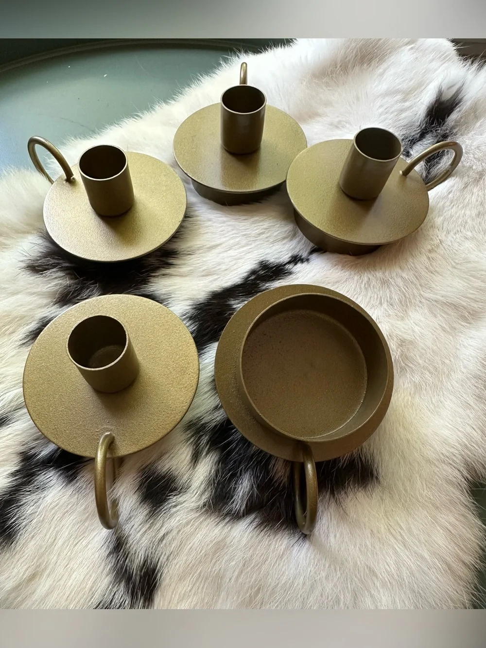 Crate & Barrel Vintage • Set of 5 • Candlesticks • candle holder
